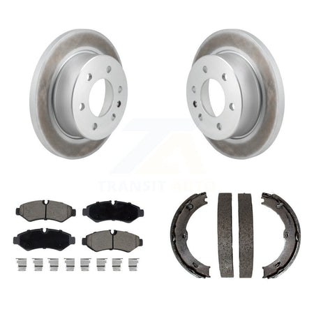 Rear Disc Coated Rotors Ceramic Pads & Parking Shoes Kit For Mercedes-Benz Sprinter 1500 KGC-103777