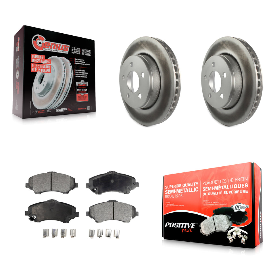 Front Coated Disc Brake Rotors And Semi-Metallic Pads Kit For Jeep Liberty Dodge Nitro KGF-100161
