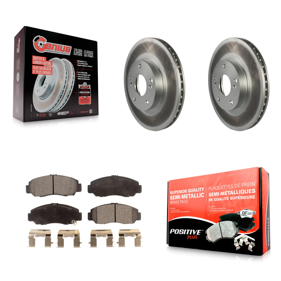 Front Coated Disc Brake Rotors And Semi-Metallic Pads Kit For Honda Accord Civic Acura CSX KGF-100212