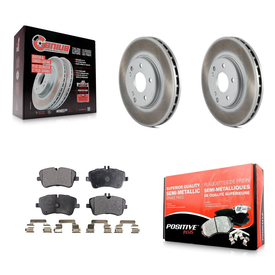 Front Coated Disc Brake Rotors And Semi-Metallic Pads Kit For Mercedes-Benz C240 CLK350 C320 C280 CLK320 SLK280 SLK300 C350 KGF-100216