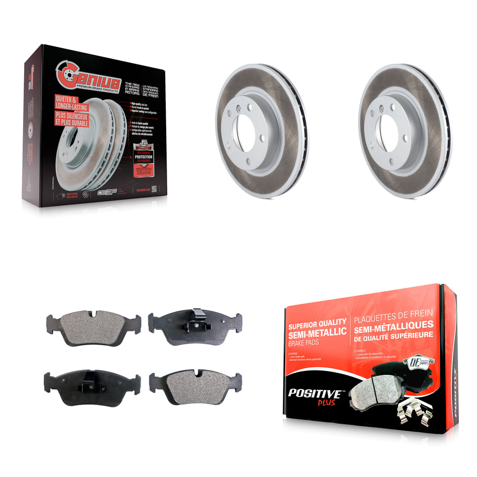 Front Coated Disc Brake Rotors And Semi-Metallic Pads Kit For BMW Z3 Z4 323i 323Ci 328i 318i 323is 328is 318is 320i KGF-100218