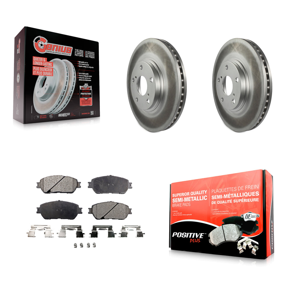 Front Coated Disc Brake Rotors And Semi-Metallic Pads Kit For 2004-2006 Lexus ES330 KGF-100229