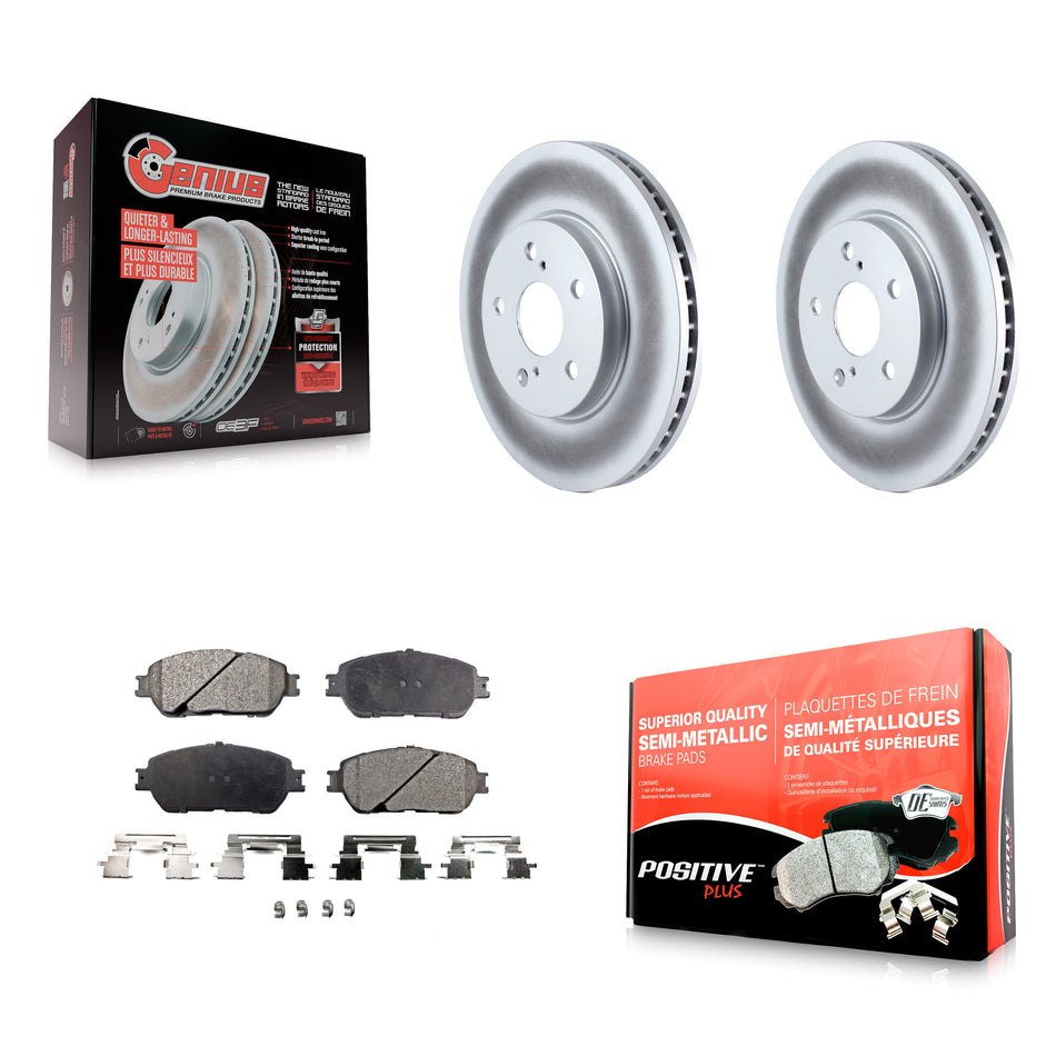 Front Coated Disc Brake Rotors And Semi-Metallic Pads Kit For Toyota Sienna Camry Avalon Solara Lexus ES300 KGF-100256