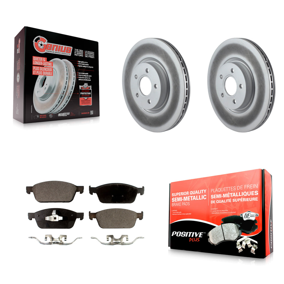 Front Coated Disc Brake Rotors And Semi-Metallic Pads Kit For Ford Focus ST KGF-100373
