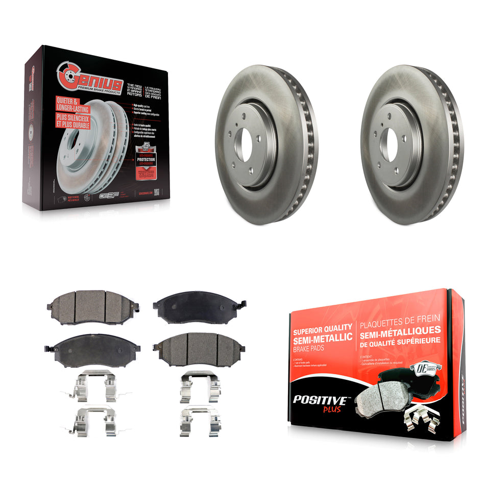 Front Coated Disc Brake Rotors And Semi-Metallic Pads Kit For Infiniti FX35 FX37 QX70 FX45 INFINITI KGF-100378