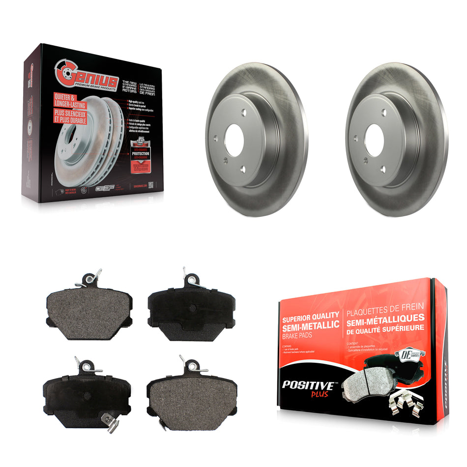 Front Coated Disc Brake Rotors And Semi-Metallic Pads Kit For Smart Fortwo KGF-100439