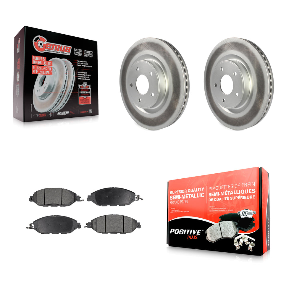 Front Coated Disc Brake Rotors And Semi-Metallic Pads Kit For Nissan Pathfinder Murano INFINITI QX60 JX35 KGF-100487