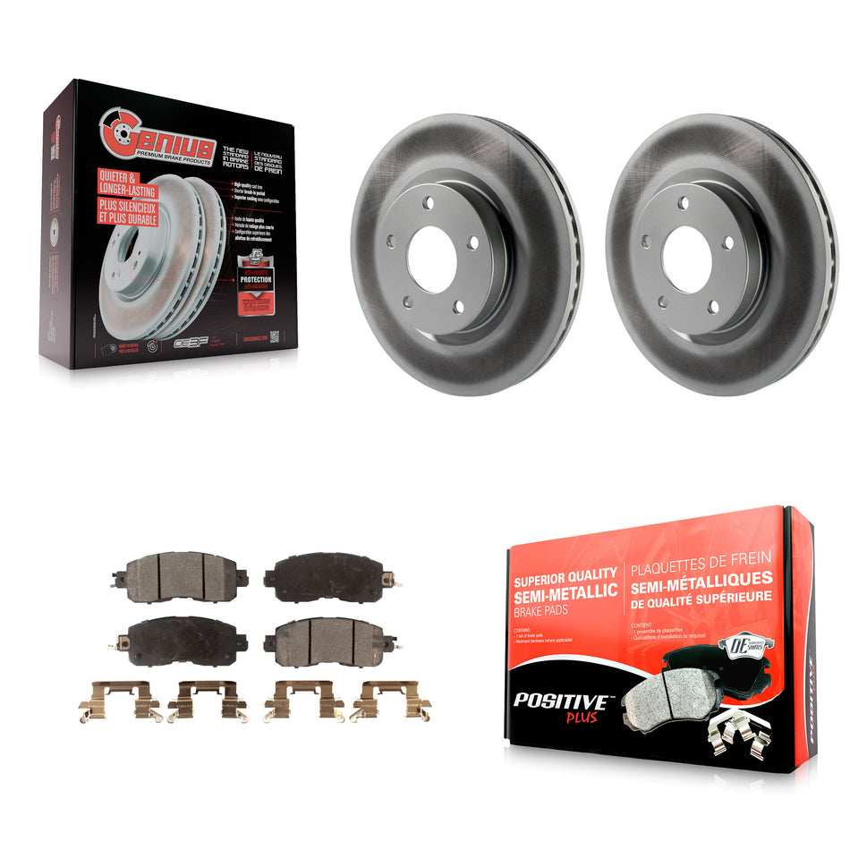 Front Coated Disc Brake Rotors And Semi-Metallic Pads Kit For Nissan Altima KGF-100506