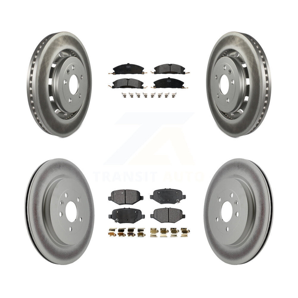 Front Rear Coated Disc Brake Rotors And Semi-Metallic Pads Kit For Ford Explorer Taurus Flex Police Interceptor Sedan Lincoln MKS Special Service KGF-100680