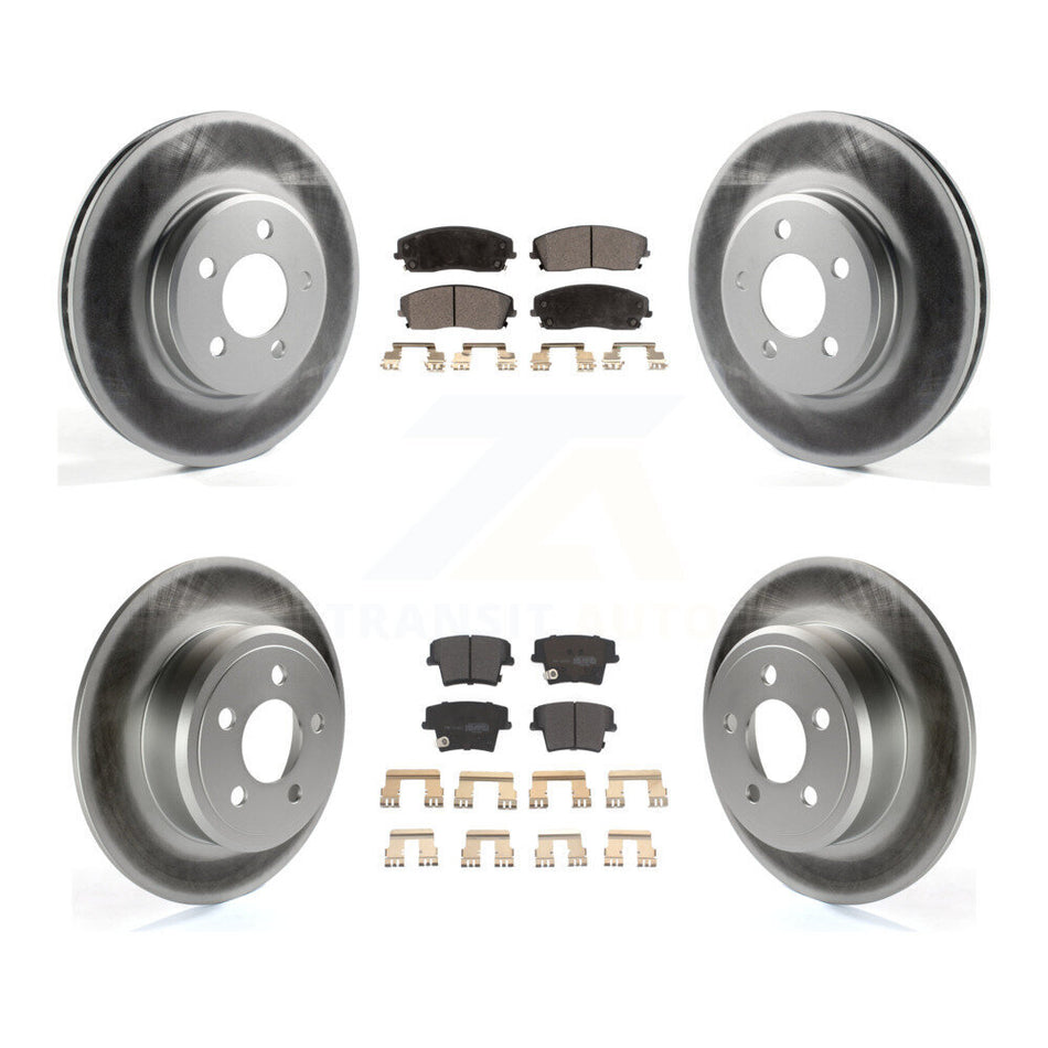 Front Rear Coated Disc Brake Rotors And Semi-Metallic Pads Kit For Dodge Charger Chrysler 300 Challenger Magnum KGF-100711