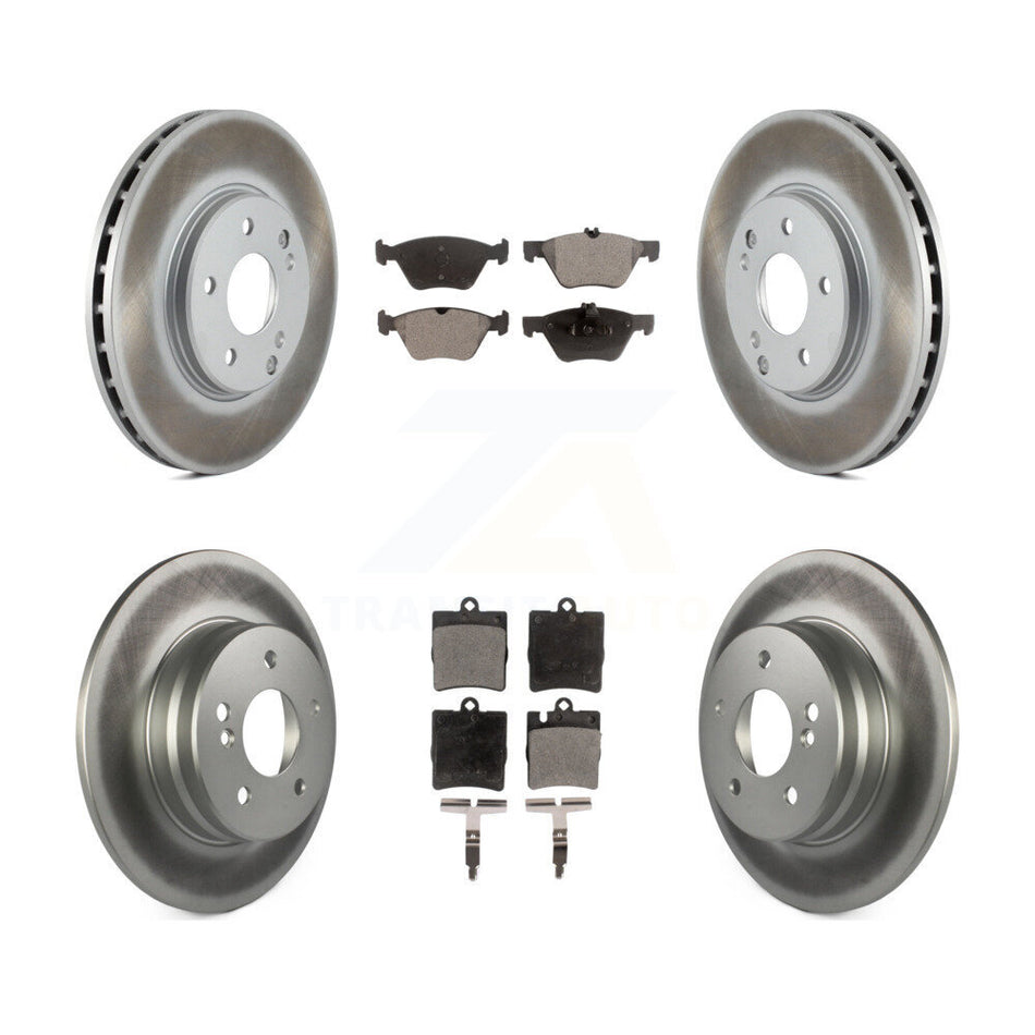 Front Rear Coated Disc Brake Rotors And Semi-Metallic Pads Kit For Mercedes-Benz E320 CLK320 E430 CLK430 KGF-100794