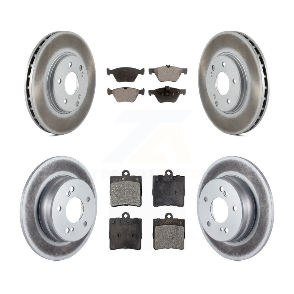 Front Rear Coated Disc Brake Rotors And Semi-Metallic Pads Kit For Chrysler Crossfire Mercedes-Benz SLK320 KGF-100795