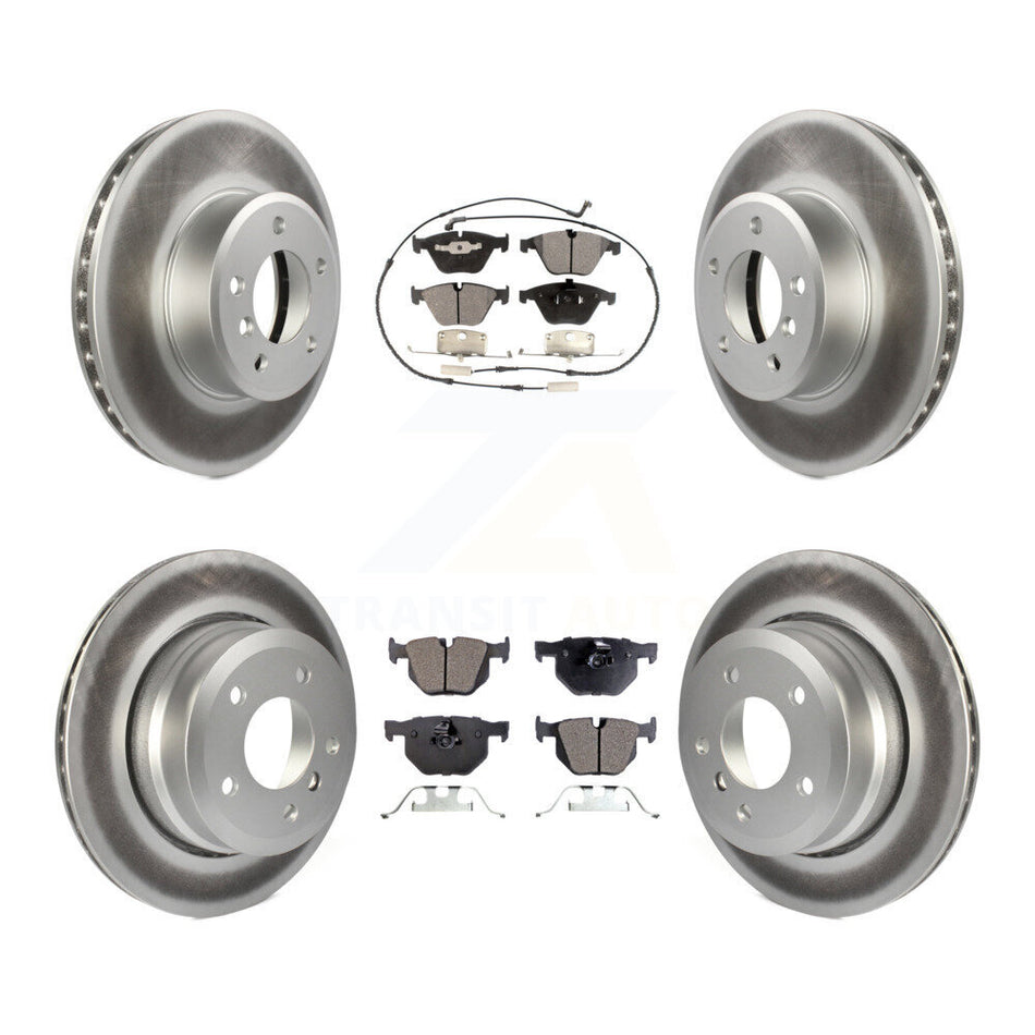 Front Rear Coated Disc Brake Rotors And Semi-Metallic Pads Kit For BMW 530xi 535xi 528i xDrive 535i 528xi 525xi KGF-100920