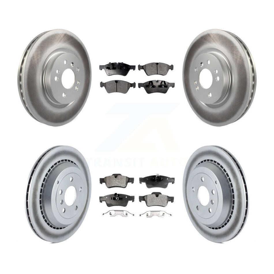 Front Rear Coated Disc Brake Rotors And Semi-Metallic Pads Kit For Mercedes-Benz R350 ML500 R500 R320 With Vented Rotor KGF-100925