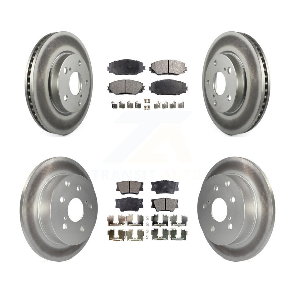 Front Rear Coated Disc Brake Rotors And Semi-Metallic Pads Kit For Toyota RAV4 Lexus HS250h KGF-100962