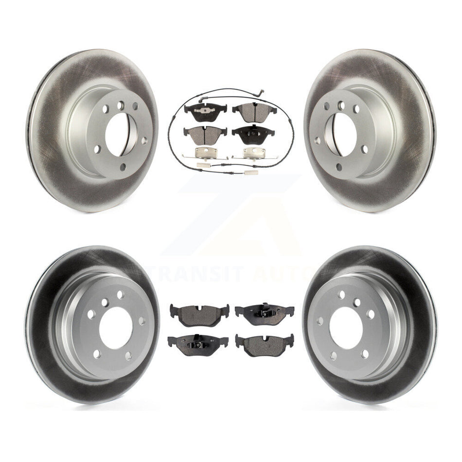 Front Rear Coated Disc Brake Rotors And Semi-Metallic Pads Kit For BMW 328i xDrive X1 328xi KGF-101040