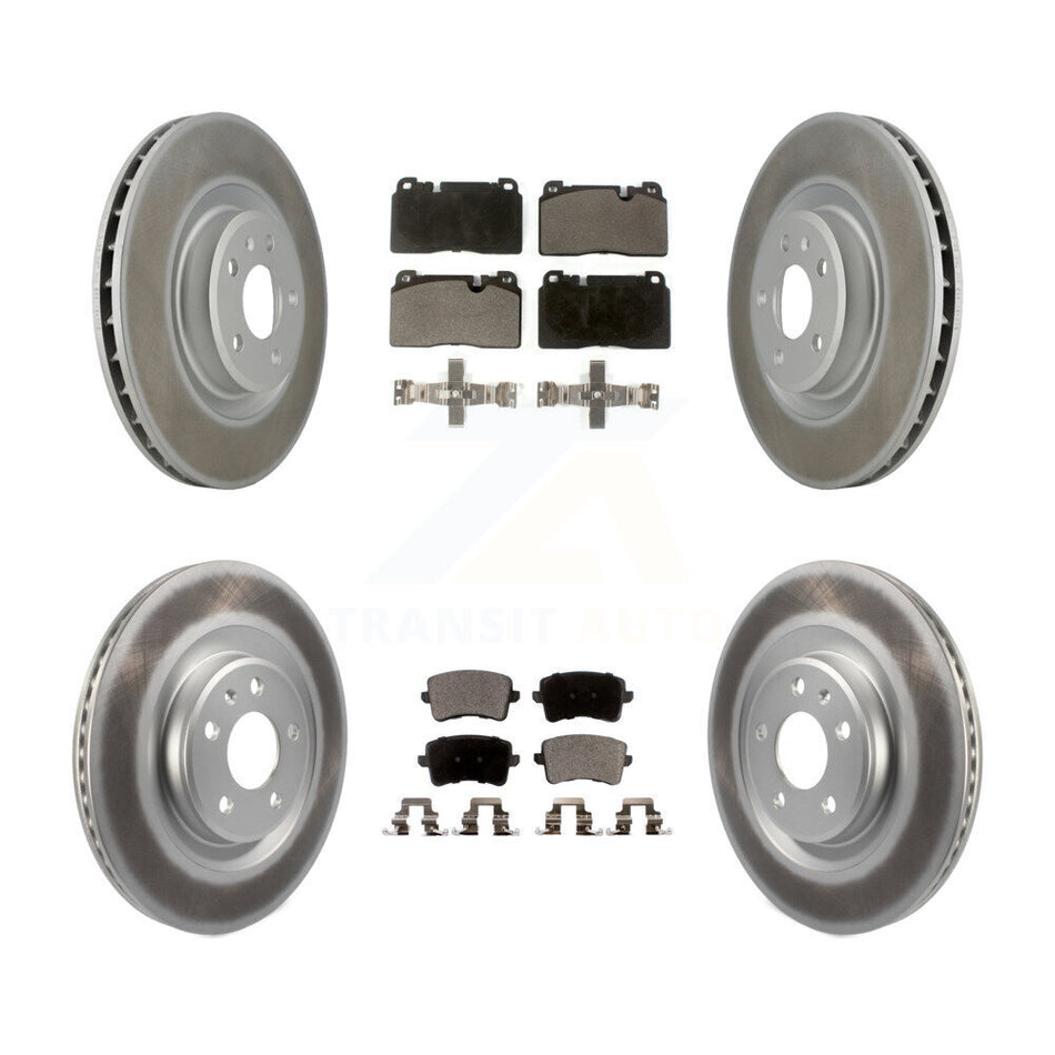 Front Rear Coated Disc Brake Rotors And Semi-Metallic Pads Kit For Audi Q5 KGF-101050