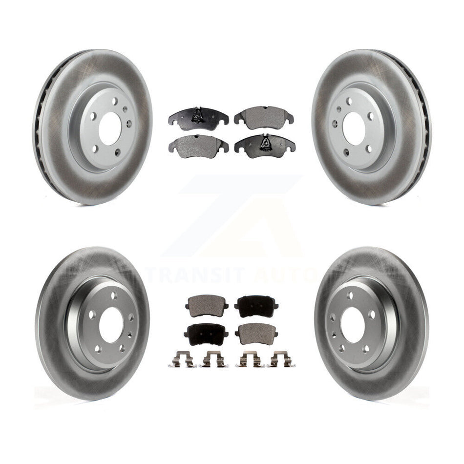 Front Rear Coated Disc Brake Rotors And Semi-Metallic Pads Kit For Audi Q5 A4 Quattro A5 KGF-101051