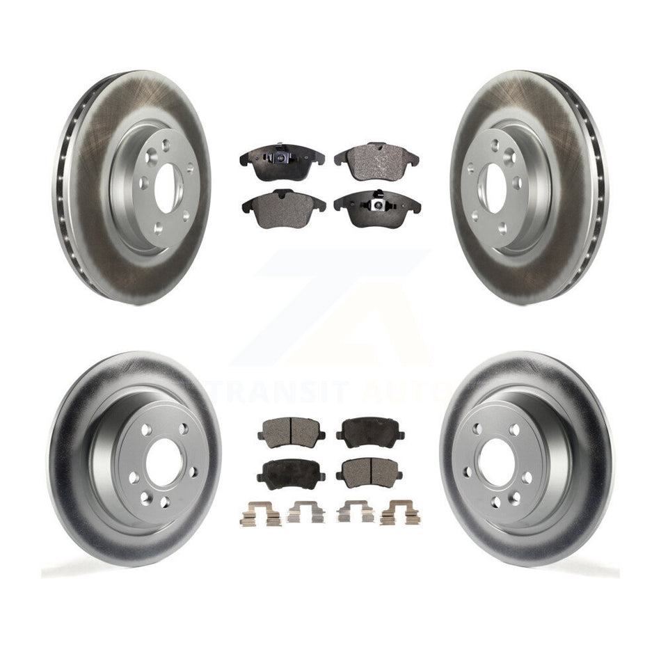Front Rear Coated Disc Brake Rotors And Semi-Metallic Pads Kit For 2012-2015 Land Rover Range Evoque KGF-101058
