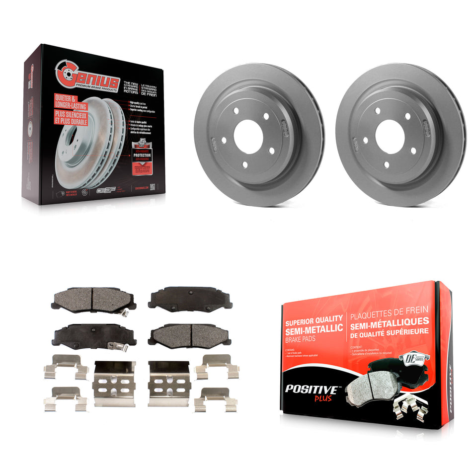 Rear Coated Disc Brake Rotors And Semi-Metallic Pads Kit For Chevrolet Corvette Cadillac XLR KGF-101213