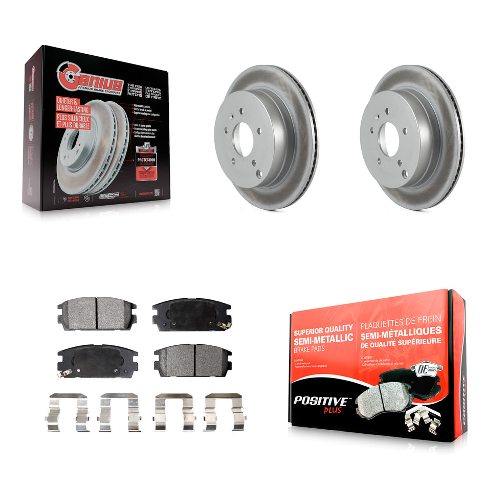 Rear Coated Disc Brake Rotors And Semi-Metallic Pads Kit For Chevrolet Equinox Saturn Vue Captiva Sport Pontiac Torrent Suzuki XL-7 KGF-101224