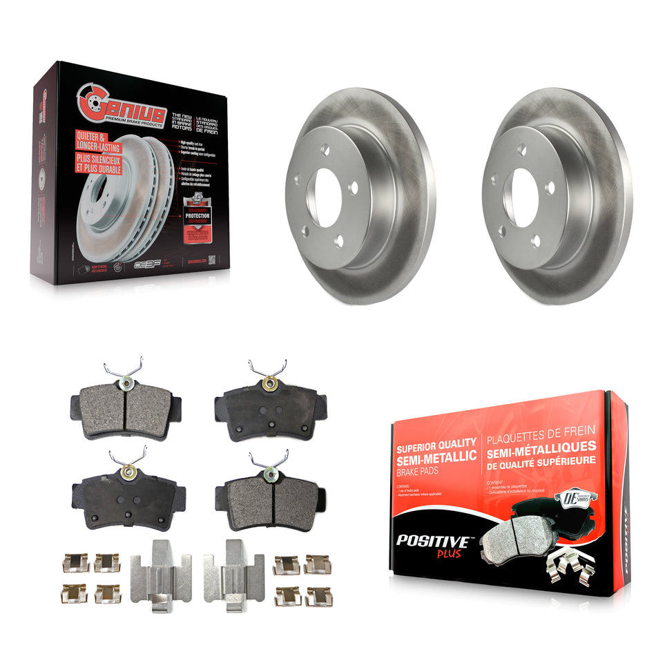 Rear Coated Disc Brake Rotors And Semi-Metallic Pads Kit For Ford Mustang KGF-101248