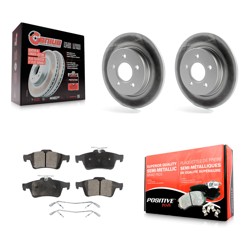 Rear Coated Disc Brake Rotors And Semi-Metallic Pads Kit For Ford Focus KGF-101283