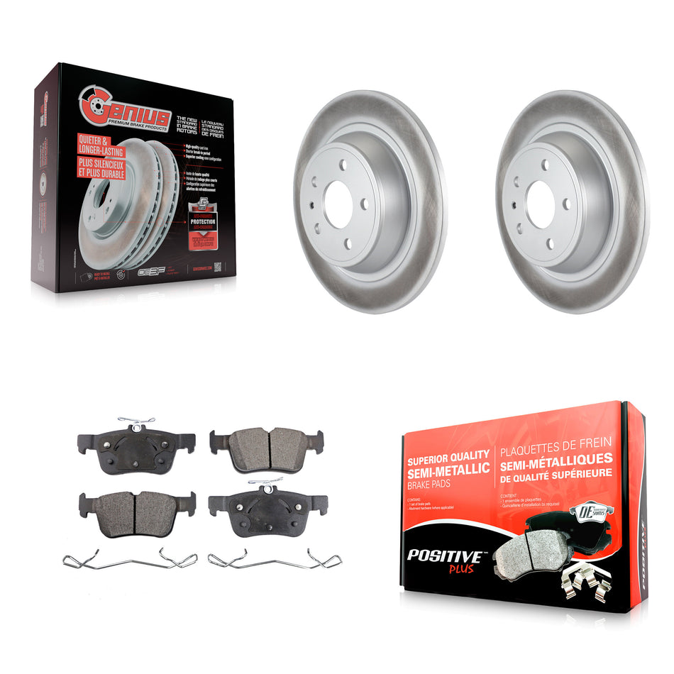 Rear Coated Disc Brake Rotors And Semi-Metallic Pads Kit For Ford Fusion Lincoln MKZ KGF-101289