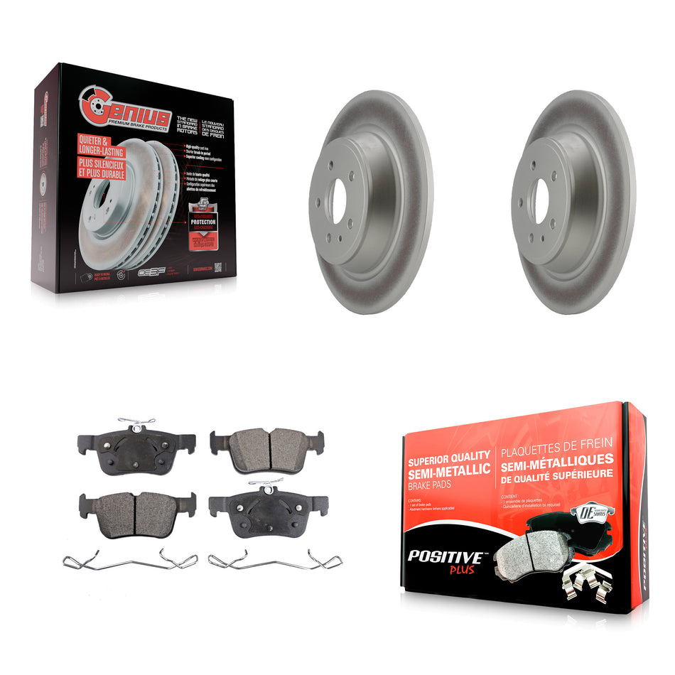 Rear Coated Disc Brake Rotors And Semi-Metallic Pads Kit For Ford Fusion Escape Lincoln MKC MKZ MKX Continental KGF-101290