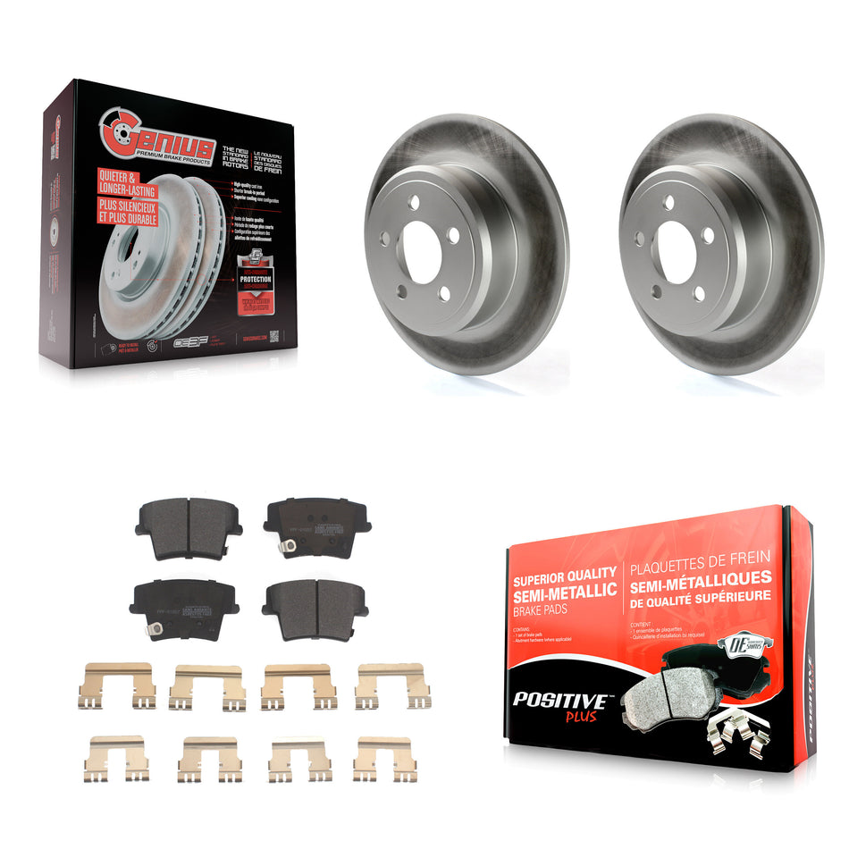 Rear Coated Disc Brake Rotors And Semi-Metallic Pads Kit For Dodge Charger Chrysler 300 Challenger Magnum Avenger KGF-101308