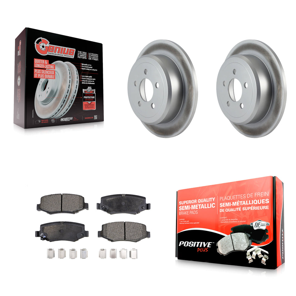 Rear Coated Disc Brake Rotors And Semi-Metallic Pads Kit For Jeep Liberty Dodge Nitro KGF-101318