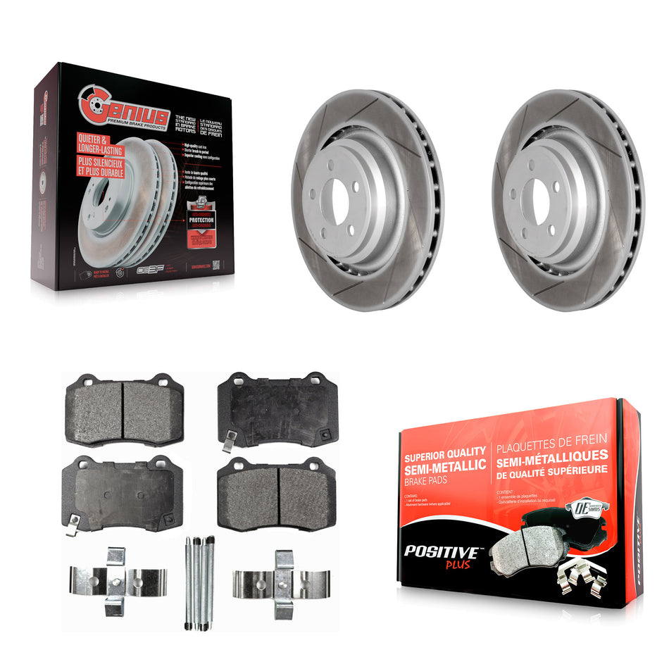 Rear Coated Disc Brake Rotors And Semi-Metallic Pads Kit For Dodge Charger Chrysler 300 Challenger Magnum KGF-101326