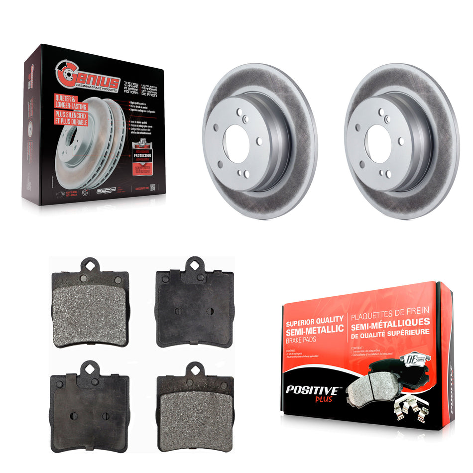 Rear Coated Disc Brake Rotors And Semi-Metallic Pads Kit For Mercedes-Benz C230 C240 Chrysler Crossfire SLK230 SLK320 SLK280 C280 SLK300 KGF-101355