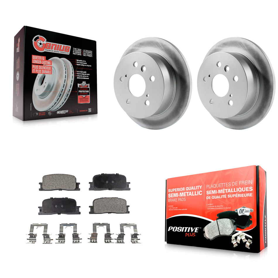 Rear Coated Disc Brake Rotors And Semi-Metallic Pads Kit For Toyota Camry Lexus ES330 ES300 KGF-101369