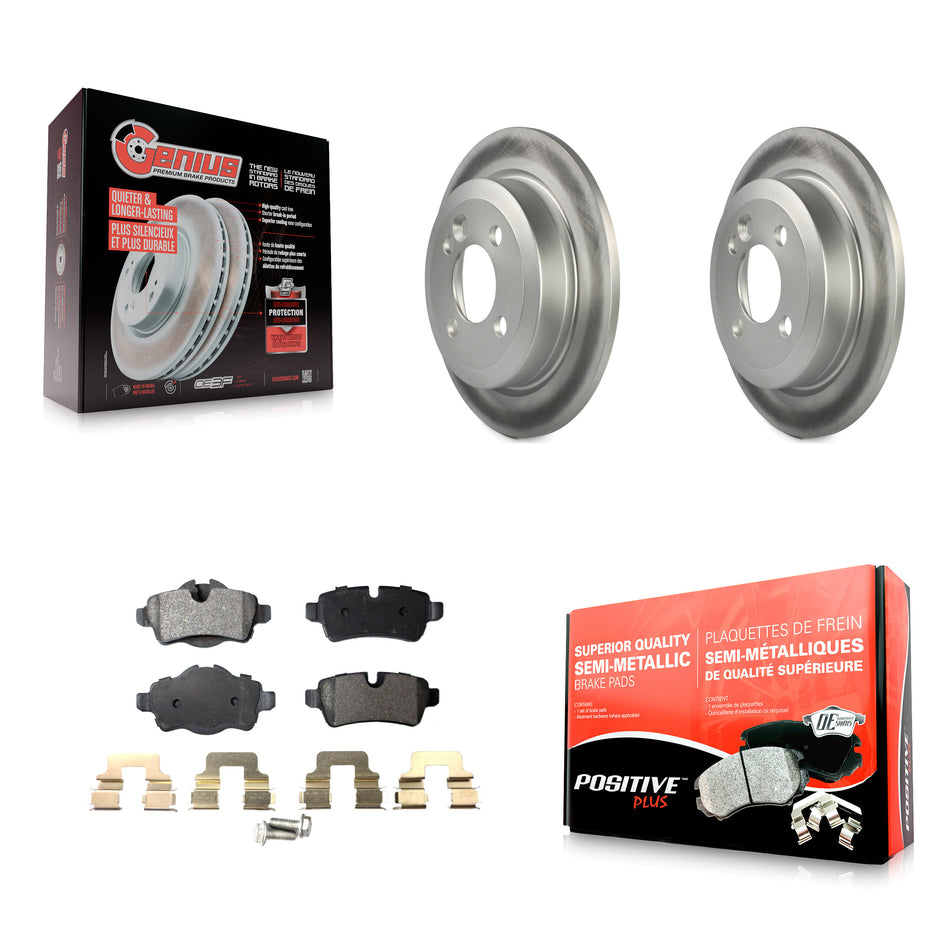 Rear Coated Disc Brake Rotors And Semi-Metallic Pads Kit For Mini Cooper KGF-101471