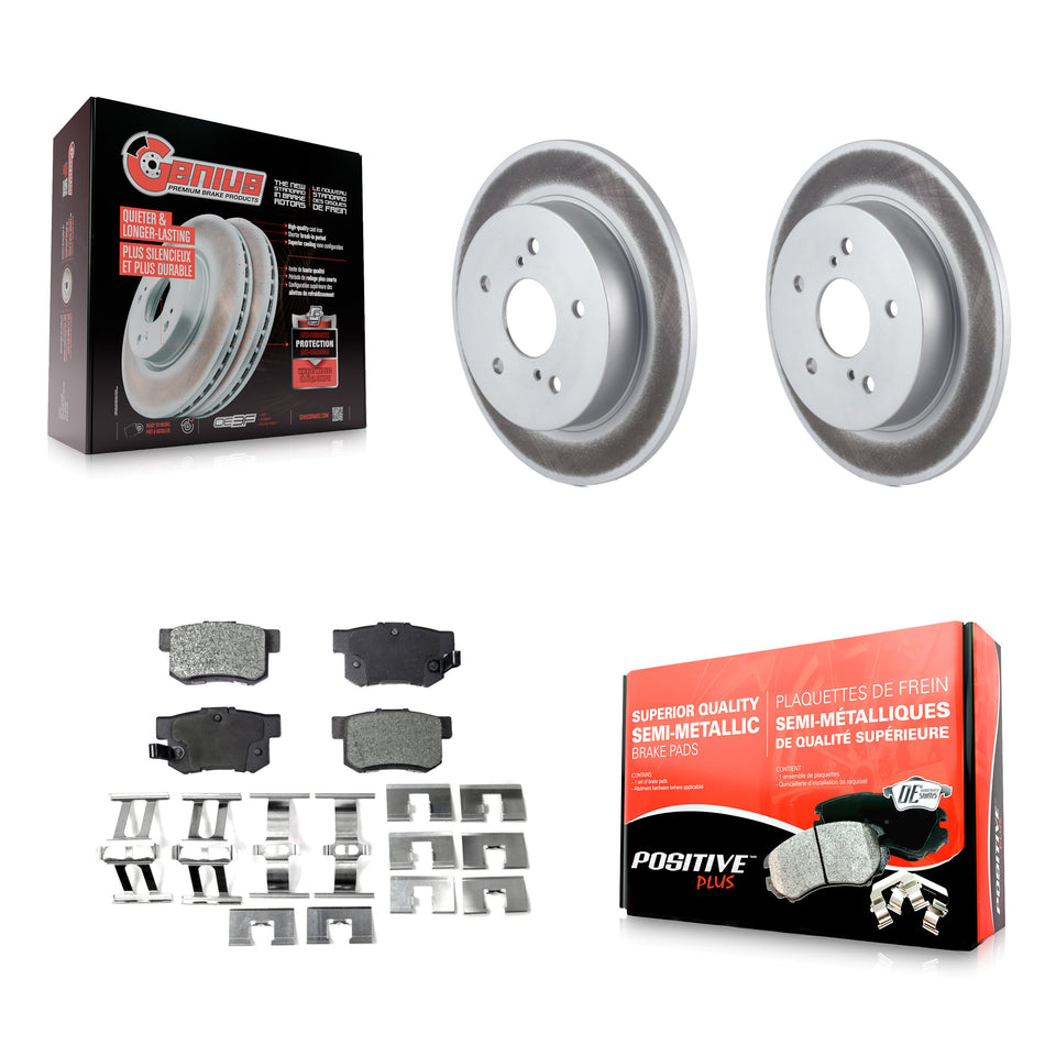 Rear Coated Disc Brake Rotors And Semi-Metallic Pads Kit For Suzuki SX4 Crossover KGF-101475