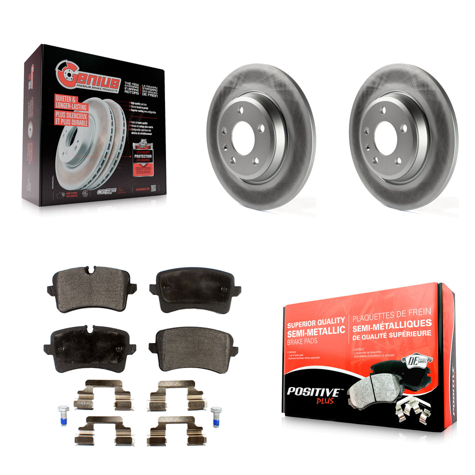 Rear Coated Disc Brake Rotors And Semi-Metallic Pads Kit For Audi A7 Quattro A6 KGF-101489