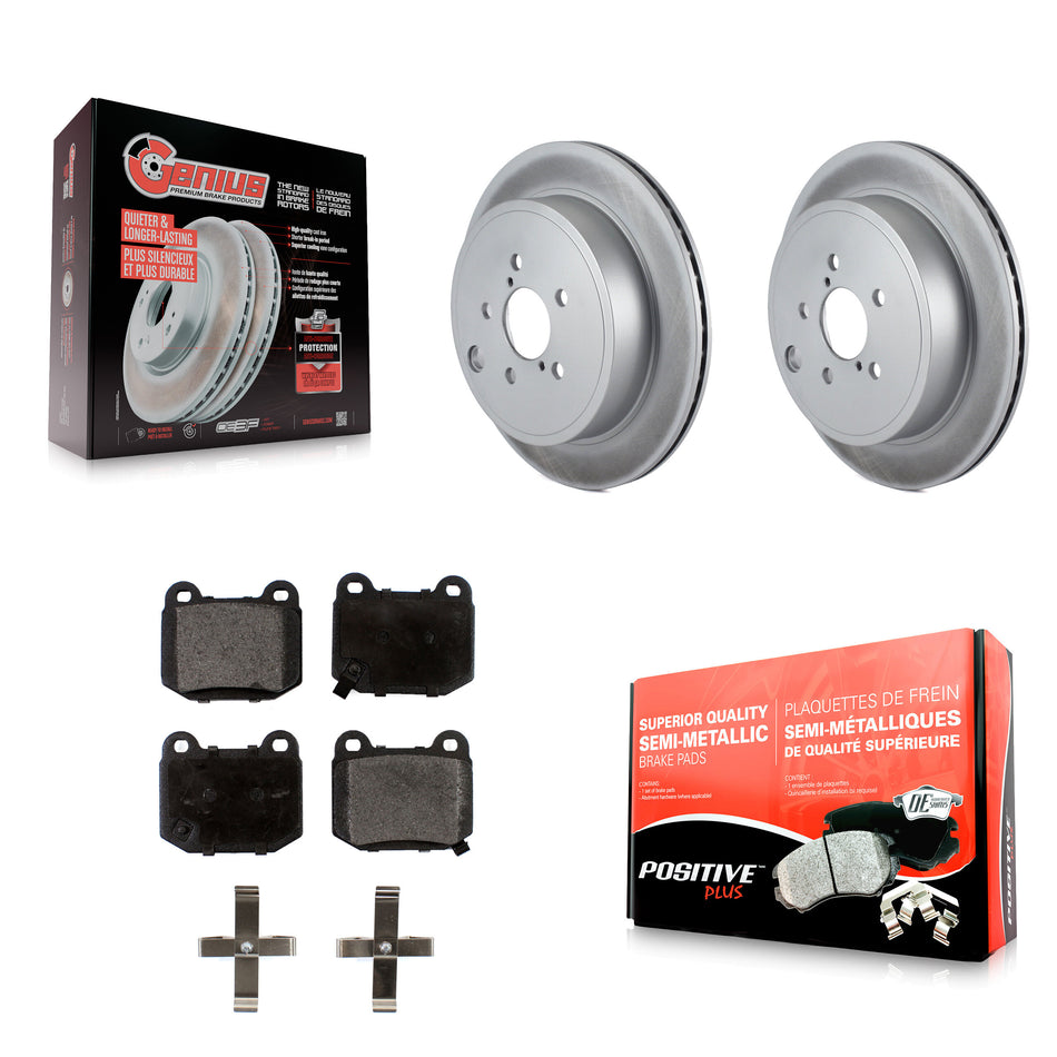 Rear Coated Disc Brake Rotors And Semi-Metallic Pads Kit For Subaru BRZ KGF-101504