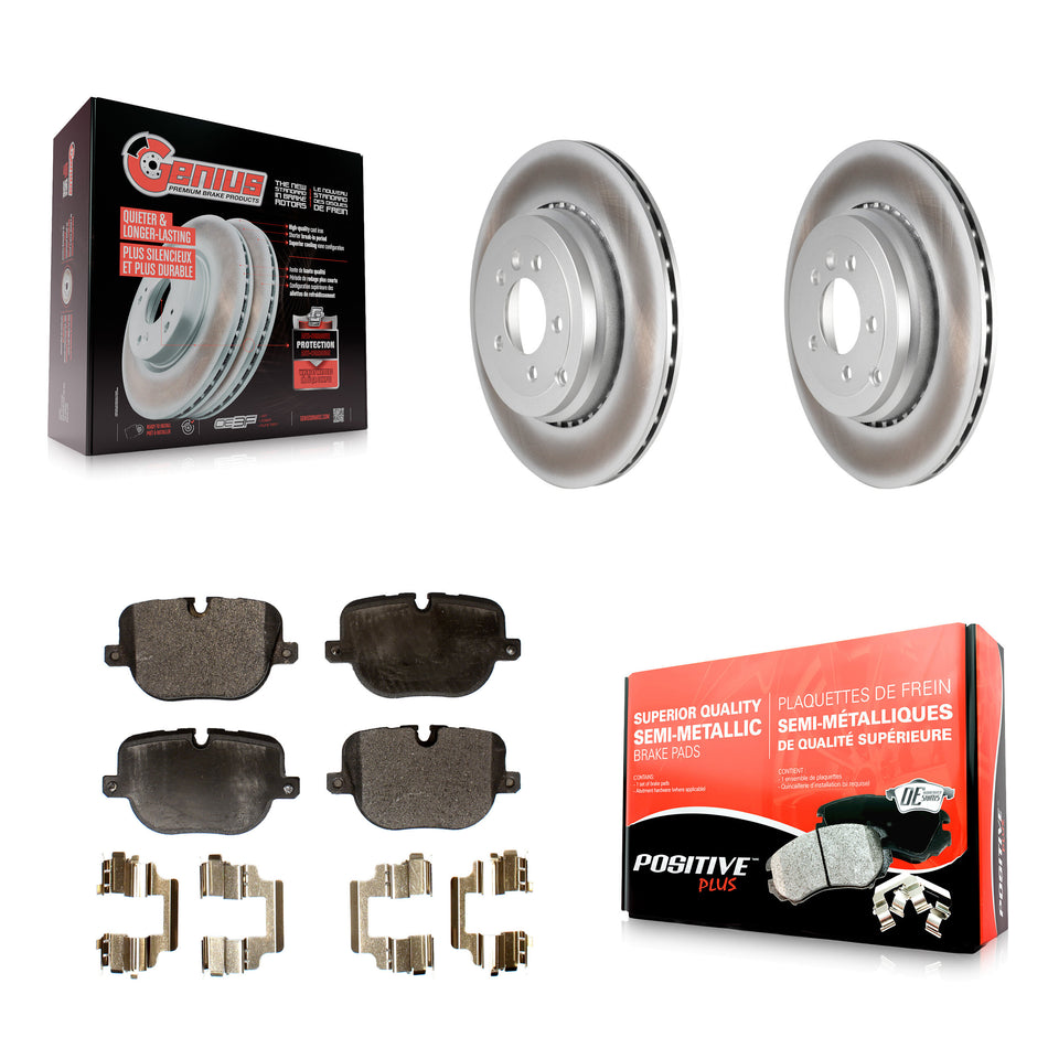 Rear Coated Disc Brake Rotors And Semi-Metallic Pads Kit For 2010-2013 Land Rover Range Sport Supercharged KGF-101524