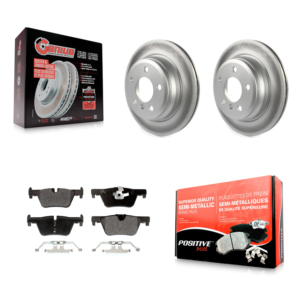 Rear Coated Disc Brake Rotors And Semi-Metallic Pads Kit For BMW 328i xDrive 320i 330i 428i 430i Gran Coupe GT 328d KGF-101556