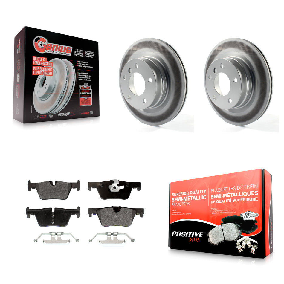 Rear Coated Disc Brake Rotors And Semi-Metallic Pads Kit For BMW 328i 320i 428i 228i 230i 328d xDrive KGF-101567