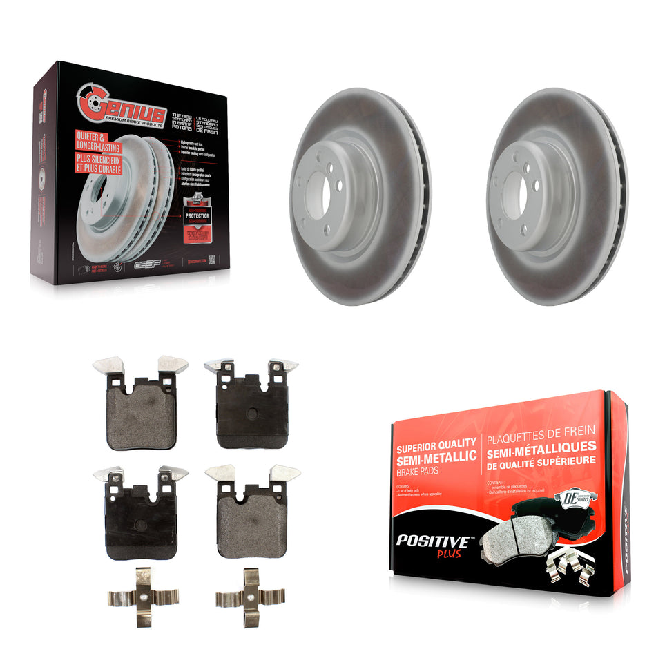 Rear Coated Disc Brake Rotors And Semi-Metallic Pads Kit For BMW 328i 428i 320i xDrive 228i M235i 230i Gran Coupe M240i KGF-101577