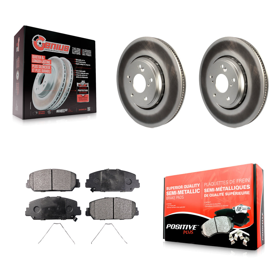 Front Coated Disc Brake Rotors And Semi-Metallic Pads Kit For Honda Civic Accord Acura ILX KGF-101684