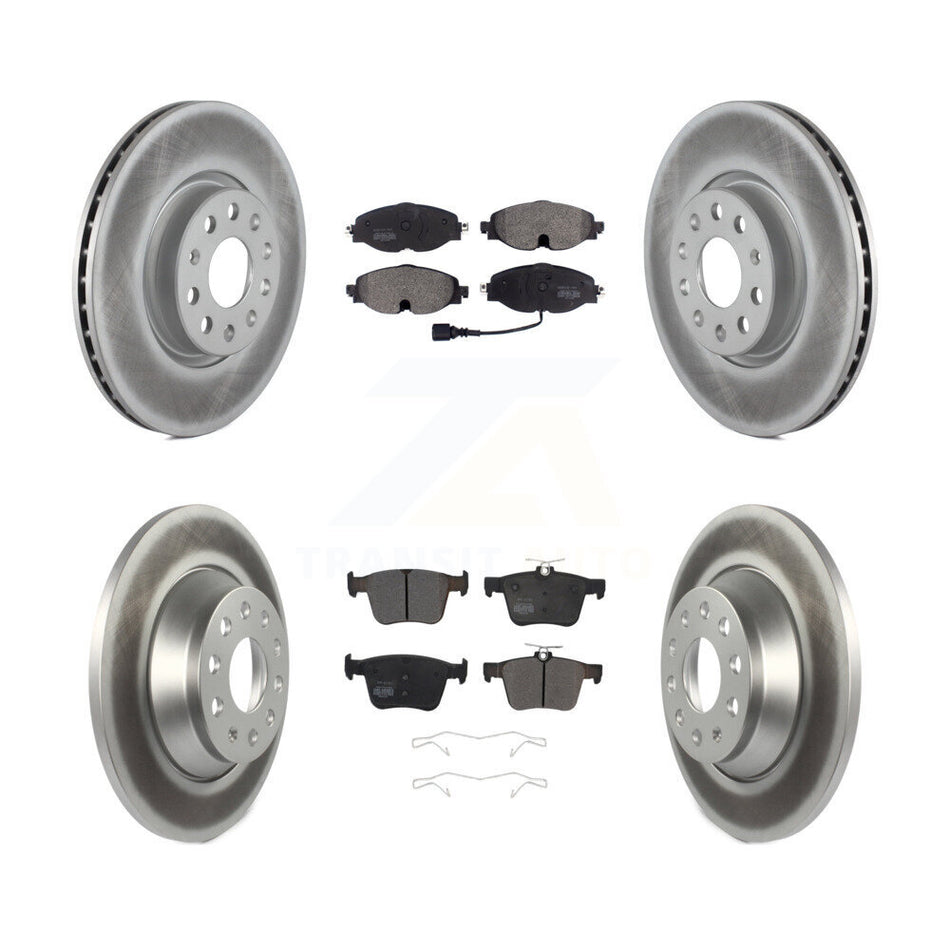 Front Rear Coated Disc Brake Rotors And Semi-Metallic Pads Kit For Audi TT Quattro KGF-101801
