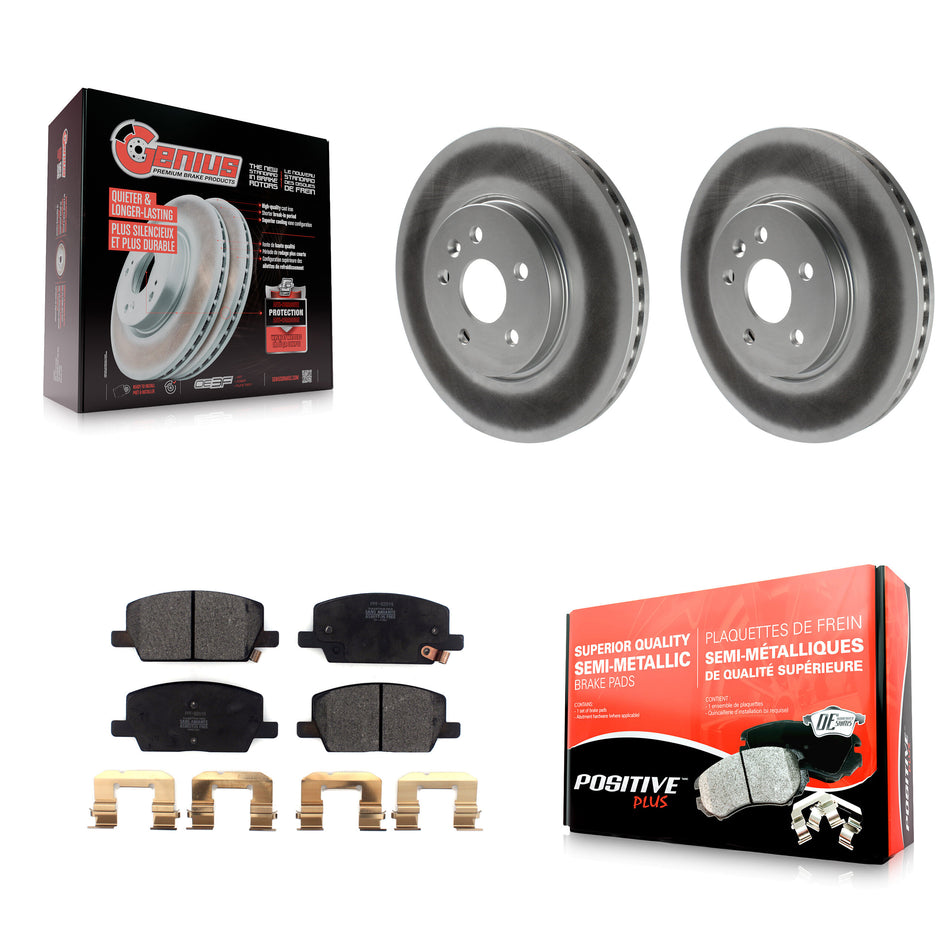 Front Coated Disc Brake Rotors And Semi-Metallic Pads Kit For Chevrolet Trax Buick Encore KGF-101863
