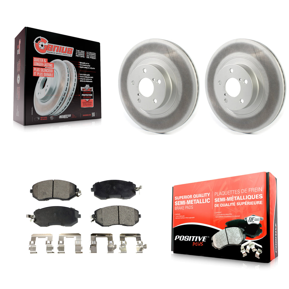 Front Coated Disc Brake Rotors And Semi-Metallic Pads Kit For Subaru Forester Impreza Outback XV Crosstrek Legacy Scion FR-S BRZ Toyota 86 KGF-101899