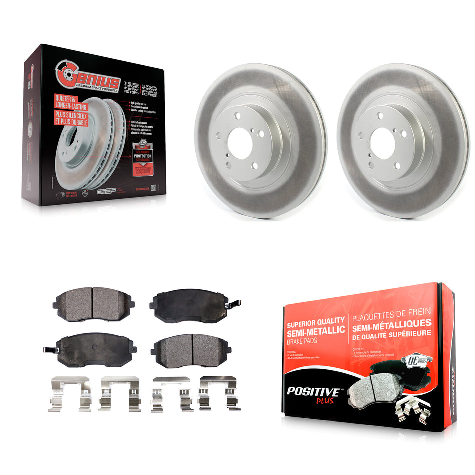 Front Coated Disc Brake Rotors And Semi-Metallic Pads Kit For Subaru Outback Legacy Forester Impreza Baja KGF-101900