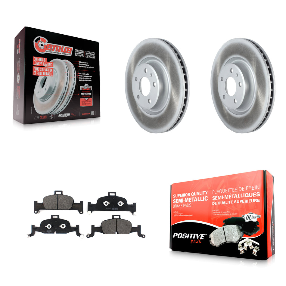 Front Coated Disc Brake Rotors And Semi-Metallic Pads Kit For Audi Q5 A4 A5 Quattro A6 Sportback allroad KGF-101922