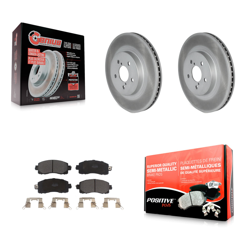 Front Coated Disc Brake Rotors And Semi-Metallic Pads Kit For Subaru Crosstrek Impreza KGF-101927