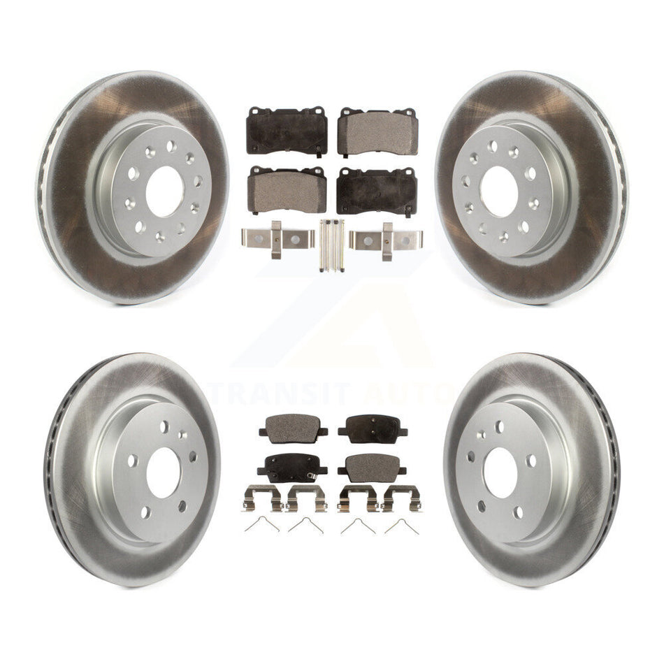 Front Rear Coated Disc Brake Rotors And Semi-Metallic Pads Kit For Chevrolet Camaro KGF-101949